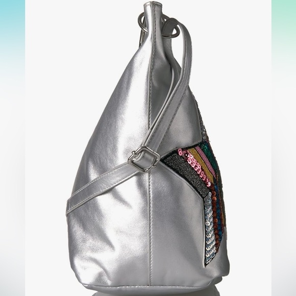 T-Shirt & Jeans Women's Ring Tote with Sequin Star Cross Body Handbag - Picture 3 of 8